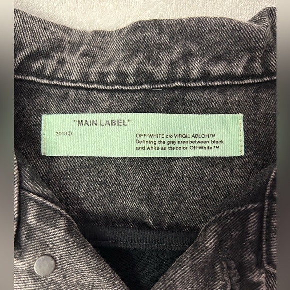 OFF-WHITE C/O VIRGIL ABLOH DENIM JACKET Size Large NWT - Picture 5 of 12